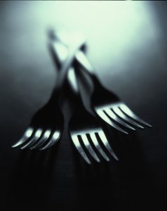 Forks on a table